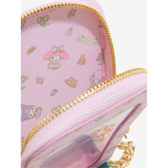 NEW! Sanrio My Melody & Kuromi Tea Party Crossbody Bag PHONE Pouch - Picture 3 of 3